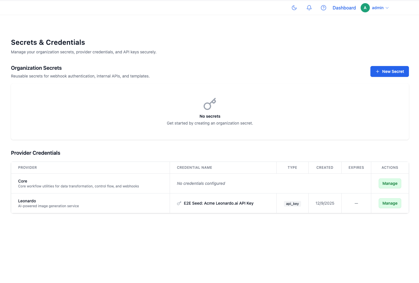 Secure credential management